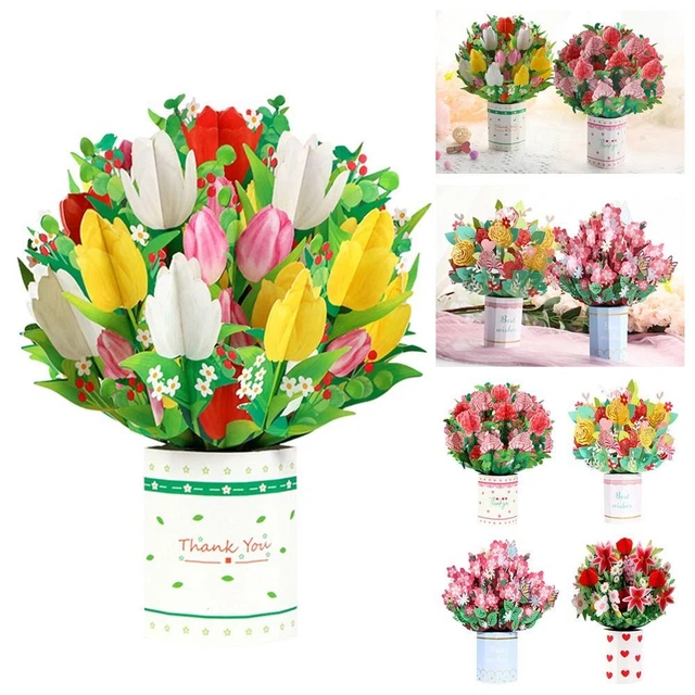 Fuyamp 3D-Pop-up-Grußkarte Mit Gänseblümchen & Schmetterlingen – 19,5x14,5 Cm, Für Muttertag, Geburtstag & Mehr