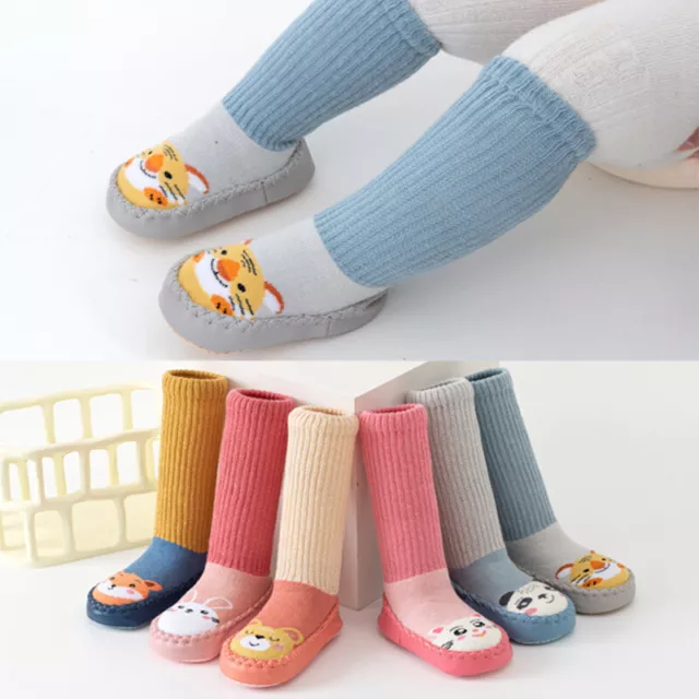 Pantofole lunghe antiscivolo bambini bambina ragazzi bambini calze stivali cotone scarpe