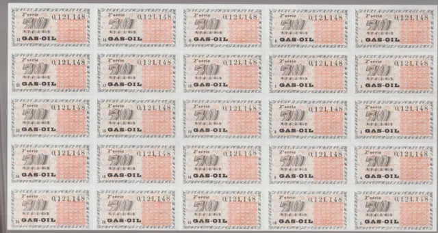 France Cinderellas Fiscal Billets Ration Carburant Auto Ministere 1949-59 NR 12