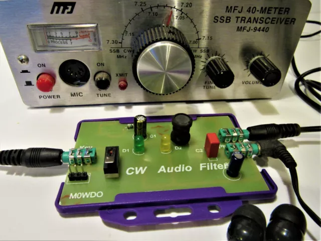 Morse Code Key and Noise Filter  for Ham Transceivers ASSEMBLED MFJ