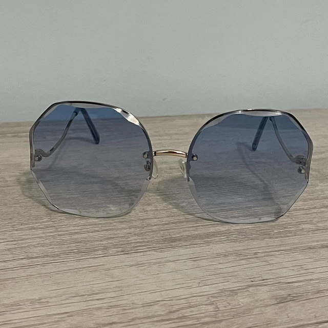 Lot Of 2 Sunglasses Urban Outfitters Gloria & Piranha Newsprint Oversized Round