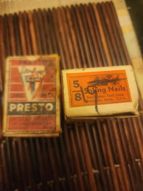 Lot 2 Boxes Vintage Presto Sterilized Soling Nails