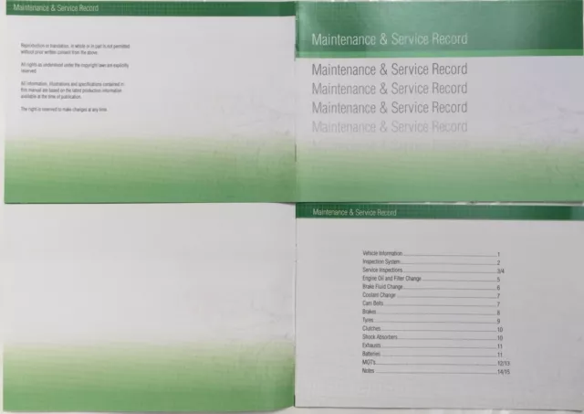 Land Rover Generic Replacement Car Service History Book New Handbook Blank G 3