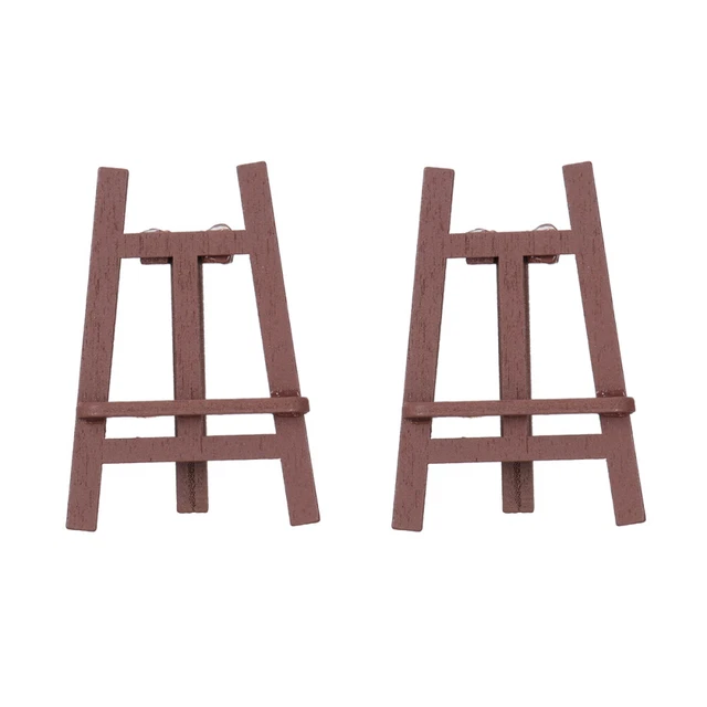2 Pcs Hölzern Anzeige Kleiner Leinwände Staffelei Zum Basteln Aus Holz
