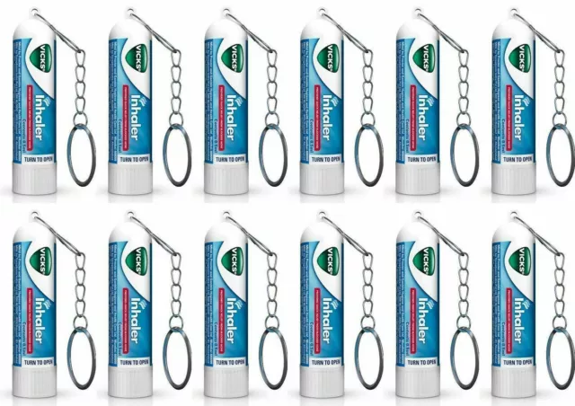 12 X Vicks-Inhaler-for-Fast-Relief-in-Nasal-Congestion-Blocked-Nose-Cold-Allergy 2