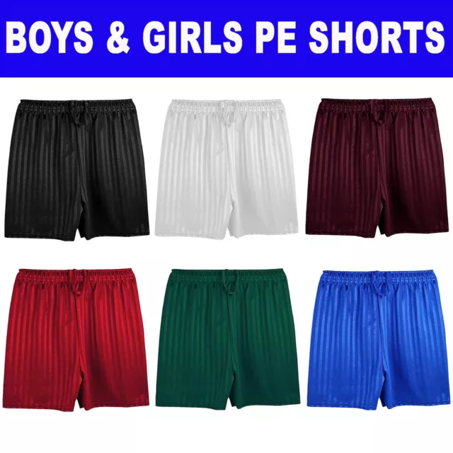 PE Shorts Boys Girls Kids Unisex School Football Sports Elasticated Waist Short