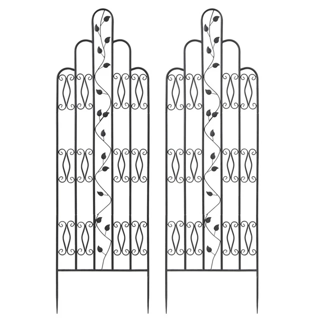 XXL Rankgitter Spalier Metall Rosenbogen 2er Set Rankhilfe Kletterpflanzen 153cm 2