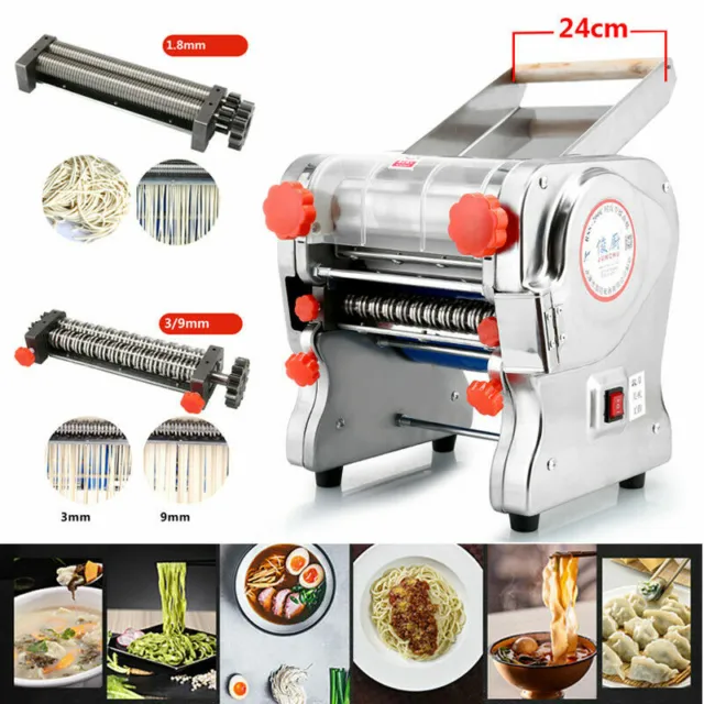 Electric Pasta Press Maker Noodle Machine 3/9mm wide 1.8mm round Commercial Home