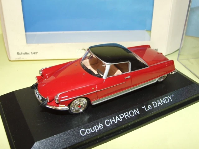 Norev 1/43 - Citroën DS Coupé Chapron 'Le Dandy' 1959, Rouge Toit Noir (Réf. 158053)