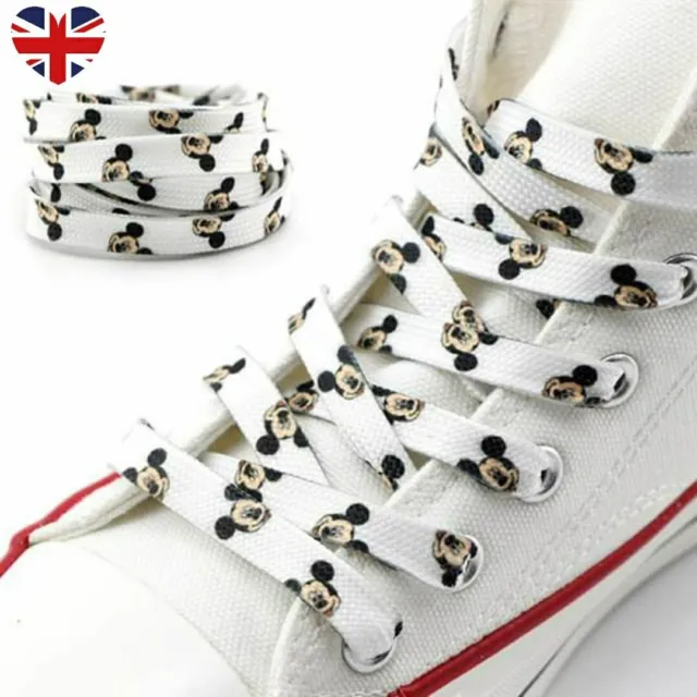 Mickey Mouse Zapato Cordones 120 150 cm Corbata Zapatos Encaje Plano Entrenadores Botas Cordones Zapatos