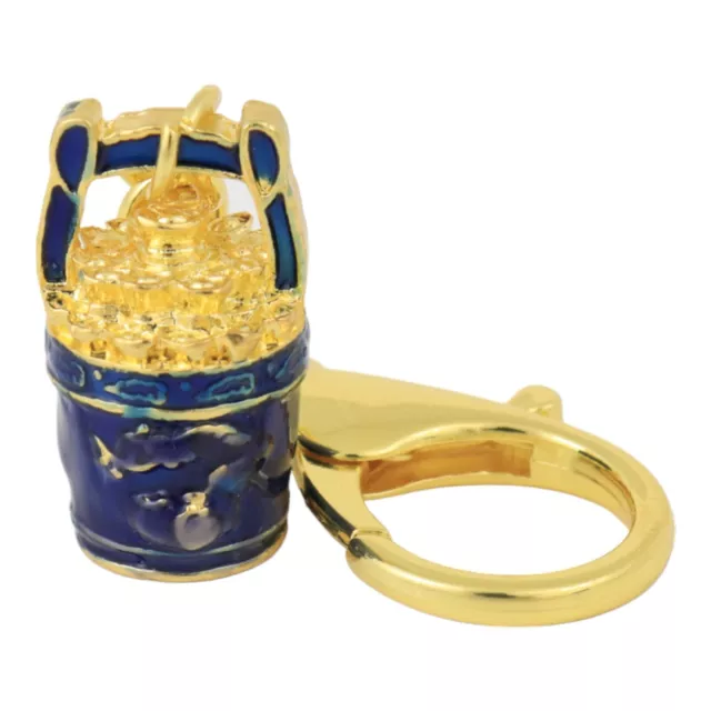 2024 Feng Shui Buckets of Gold & Good Fortune Amulet Keychain - Blue