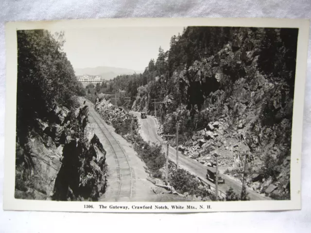 The Gateway Crawford Notch White Mts Nh New Hampshire Vtg Old RPPC Postcard