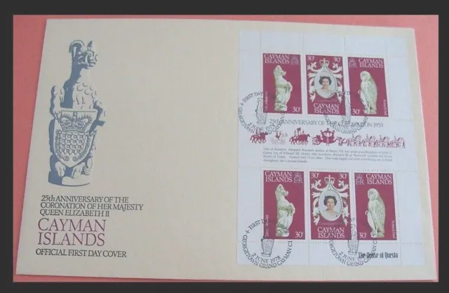 095. Cayman Inseln 1978 Briefmarke S/S Krönung Von H.M.Queen Elizabeth II FDC