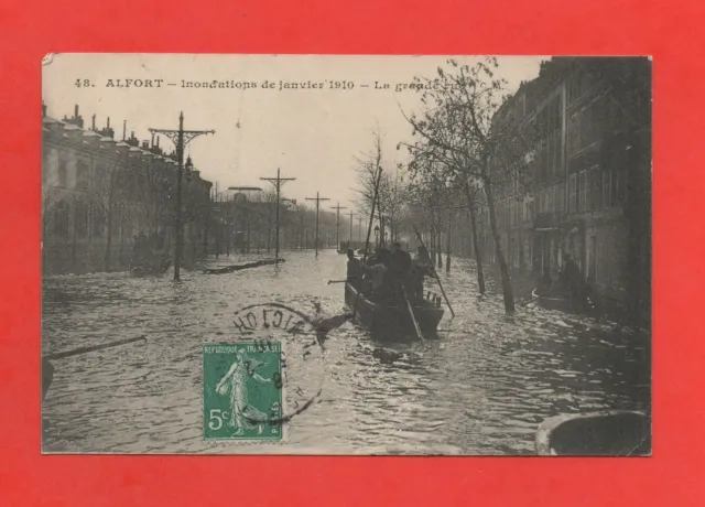 ALFORT - Inondations de janvier 1910 - La grande rue  (K1341)