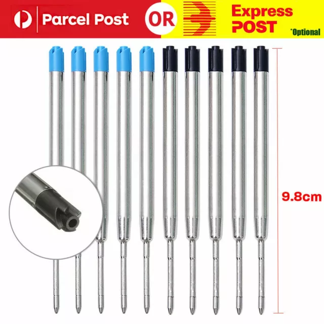 5x Black / Blue Ink Refills 1mm Compatible With Parker Pens Ball Point Refill