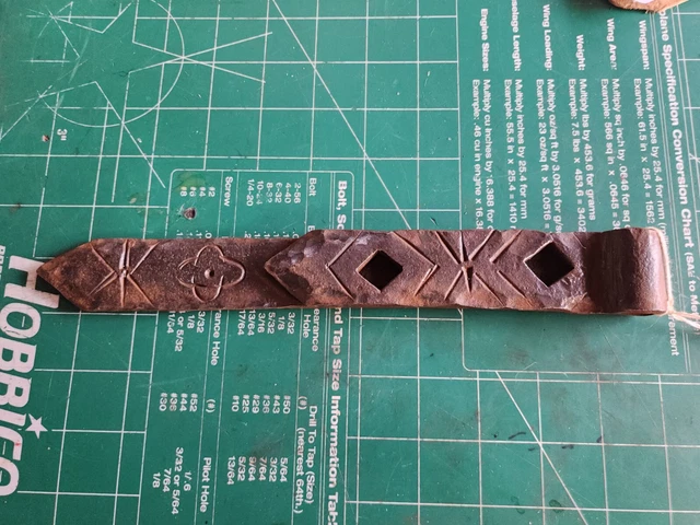 Vintage Barn Door Cast Iron Hand Wrought Forged Hinge Strap Hinge