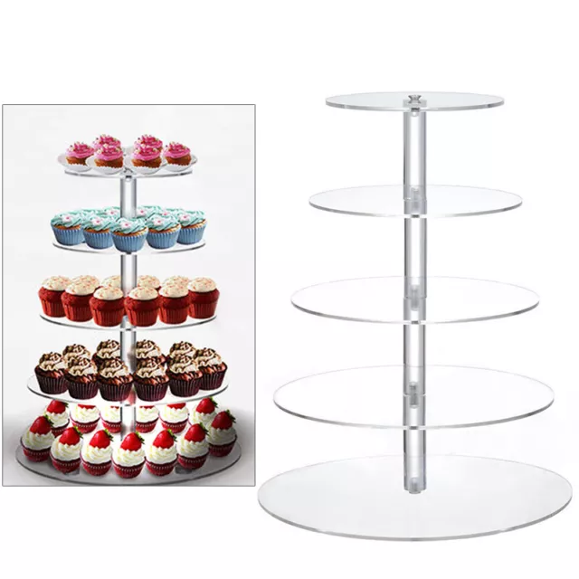 Tortenetagere Acrylglas Rund Etagere Hochzeit Tortenständer Plexiglas 5 Etagen