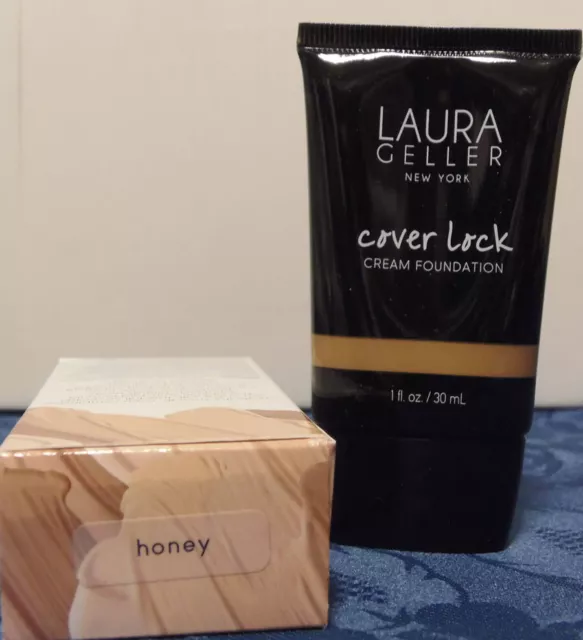 LAURA GELLER New York COVER LOCK Cream FOUNDATION 30ml ~ Shade Honey ~ BNIB