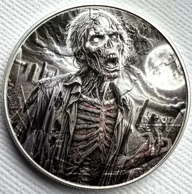 Zombie -  Limited Editition American Silver Eagle 1oz Silver Dollar Coin