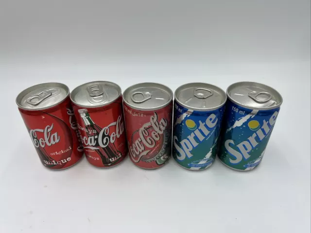 Coca-Cola Mini Full Cans, Sprite mini Empty cans, Old Cans From 2000’s