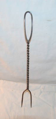 Antique Twisted Wire Two Tine Primitive Cooking Fork