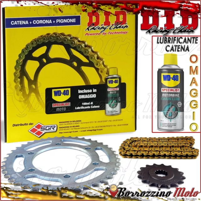 KIT TRASMISSIONE +2 DID CATENA CORONA PIGNONE APRILIA 650 Pegaso-Cube 1994 1995