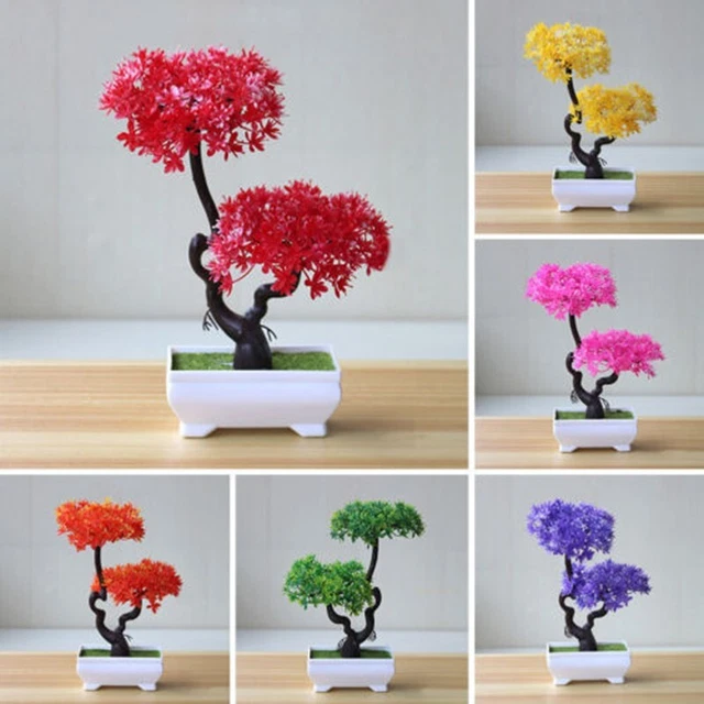Plastique Plante Artificielle Arbre Bonsaï Simulation Accueil Pin en Pot Décor