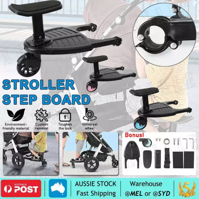 Universal Stroller Step Board Sit Stand Connector Attachment for Toddler to Ride