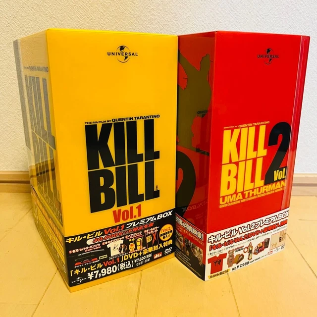 KILL BILL VOL 1 2 Premium Box DVD Complete Figure Booklet Color