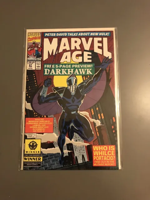 Marvel Age #97 VF/NM 1991! 1st app Darkhawk Marvel Comics