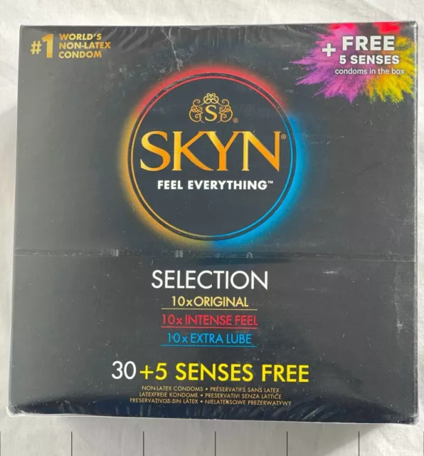 SKYN Selection Condoms, Feel Everything, Latex Free, 30+5 Senses Free