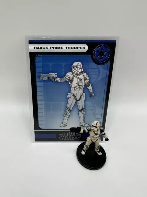 Star Wars Miniatures FORCE UNLEASHED Raxus Prime Trooper 38/60 with card