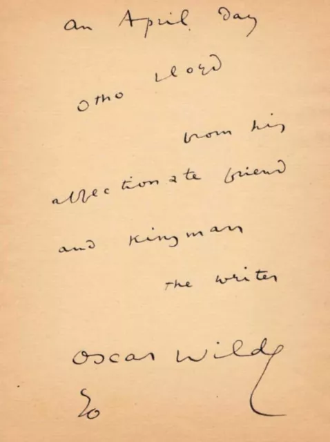 OSCAR WILDE Signed Letter - Writer / Author / Poet / Humourist - preprint