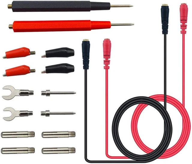 Sonde Multimètre Testeur Silicone électrique Cordon flexible pince crocodille li