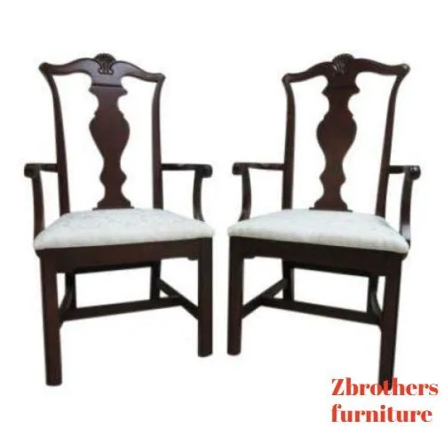 Pair of Pennsylvania House Cherry Cortland Manor Dining Room Lounge Arm Chairs B