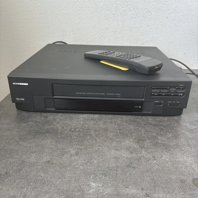 Magnétoscope VHS Schneider 65DV7 – Fonctionnel – Bon état – Allemand – Sans Télécommande