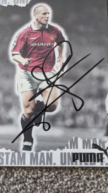 Jaap Stam hand signed 6 x 4 Manchester United photo