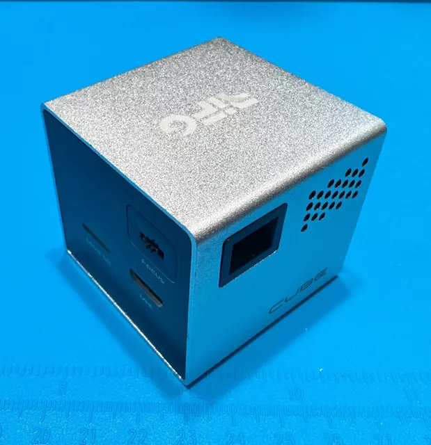 RIF6 CUBE RF00040 Silver Pico Handheld 50 Lumen Built-in Speaker Mini Projector