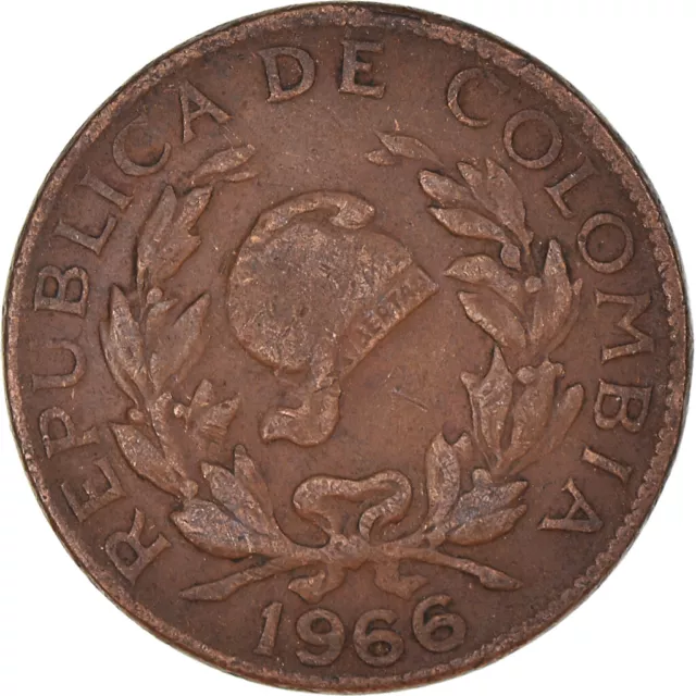 [#1142928] Coin, Colombia, 5 Centavos, 1966, EF, Bronze, KM:206