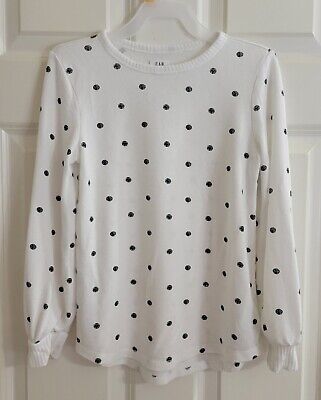 Gap Kids Girls Lightweight Polka Dot Graphic Print Sweater Top Shirt Size M (8)