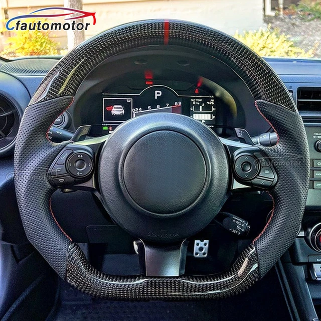 CARBON FIBER PERFORATED Steering Wheel Fit 16+ Toyota 86 Subaru BRZ
