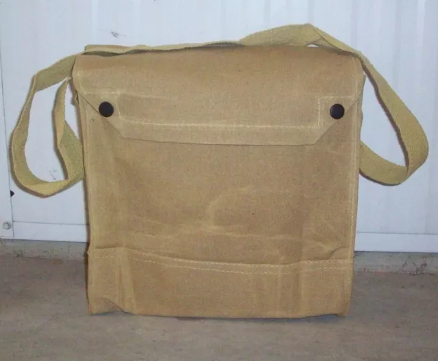 Gas Mask Haversack - Khaki Tan Carry Bag Ww1 Australian British - Indiana Jones