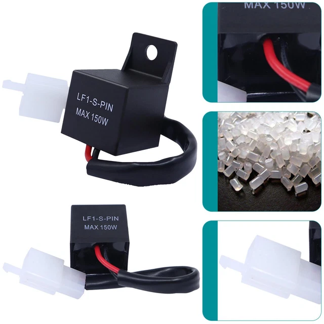 Relè lampeggiante Relè lampeggiante a LED regolabile a 3 pin Indicatore di direzione Lampeggiante universale per automobili e motocicli 12V 24V  502