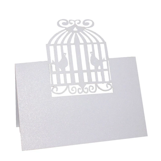 Portamonete A Forma Di Gabbia Per Uccelli In Cartone Color Crema, Con Targa Mr & Mrs, Per Matrimoni E Bomboniere