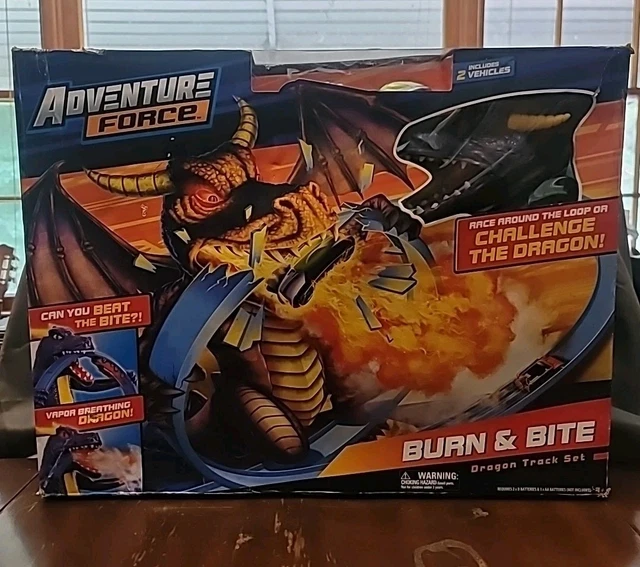 ADVENTURE FORCE BURN and Bite Dragon Race Track, Includes 2 Vehicles ...