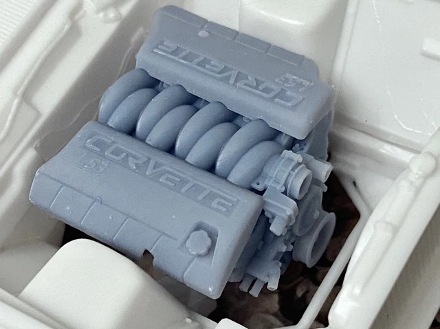 Scale Desktop Engine RESIN CORVETTE LS3 engine for scale model cars, 1/24 1/25 £15.59 ...