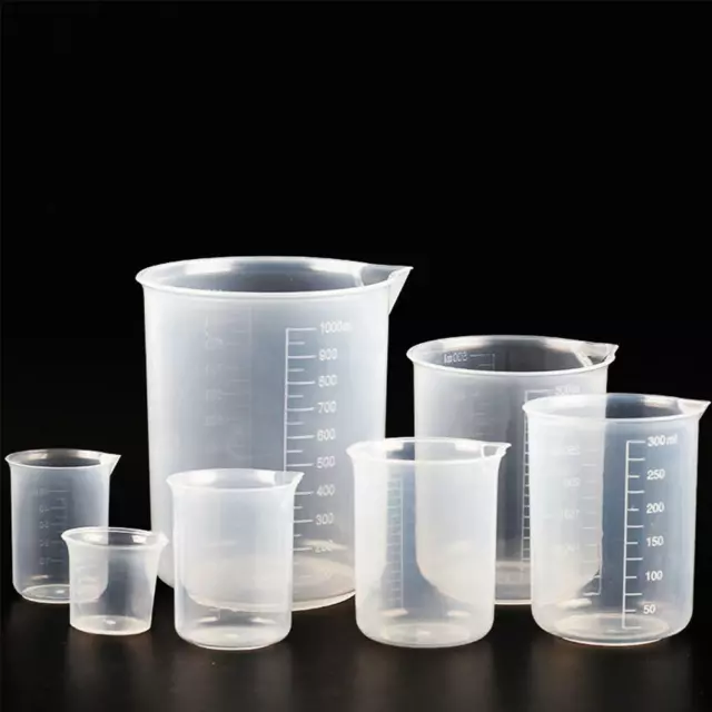 7 Sizes Measuring Jug Clear Plastic Baking Kitchen Flour Sugar Water  NEW