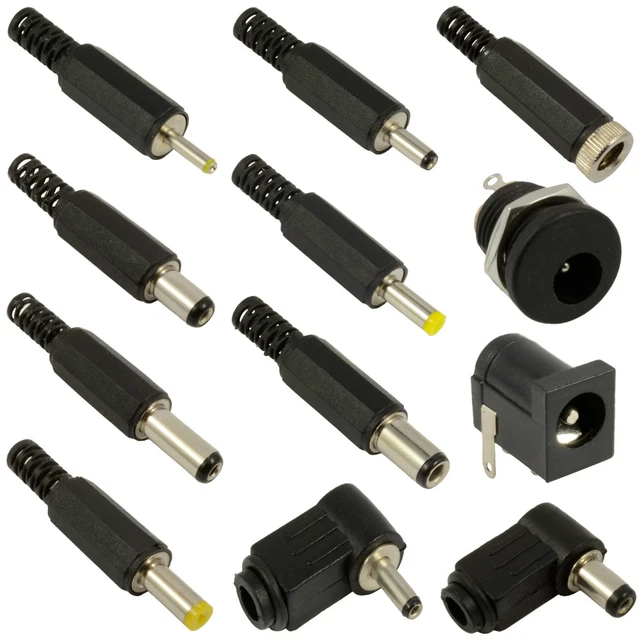 10Pcs 5.5x2.5mm Male DC In-Line Plug Socket Jack Connector Adapter Plastic Cover 10Pcs 5.5x2.5mm Male DC In-Line Plug Socket Jack Connector Adapter Plastic Cover