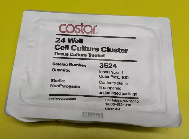 Corning Costar 3524    24 Well Cell Tissue Culture Plates (Total 35 Pcs) 3