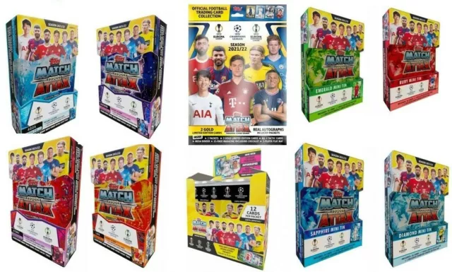 2021/22 Match Attax UEFA Soccer Cards - Mega & Mini Tins, Starter, Packets Messi